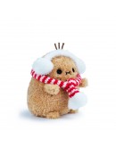 Noodoll Frosty Red Scarf Ricespud – Mini winterknuffel met rode sjaal