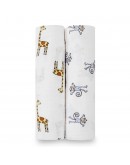 Tetradoek swaddle Aden en Anais jungle jam 2-pack