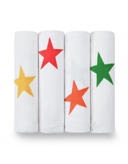 Aden & Anais Tetradoek Super Stars colors 4-pack