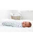 Tetradoek swaddle Aden en Anais twinkle grey 4-pack