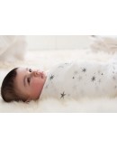 Tetradoek swaddle Aden en Anais twinkle grey 4-pack