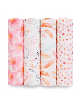 Aden Anais swaddle muslin tetradoek petal bloom 4-pack - OUT