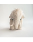 Big Stuffed mammoth albino small