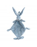 Dimpel Flo doudou tuttie konijn blauw knuffeldoekje