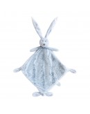 Dimpel knuffeldoekje Flore lichtblauw konijn
