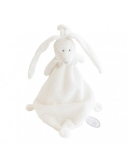 Dimpel doudou tuttie Flore konijn wit met witte strik