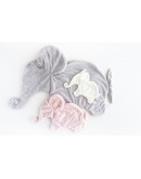 Dimpel doudou XL Oscar olifant oud roos Moppie