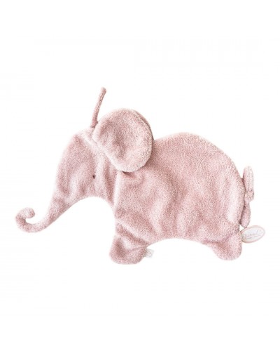 Dimpel Oscar fopspeendoekje mini doudou olifant roze