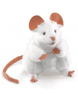 Folkmanis handpop witte muis