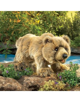 Folkmanis handpop grizzly beer