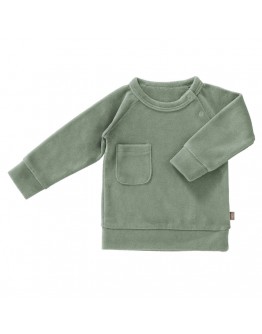 Fresk sweatshirt baby velours forest green