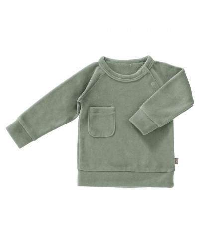 Fresk sweatshirt baby velours forest green