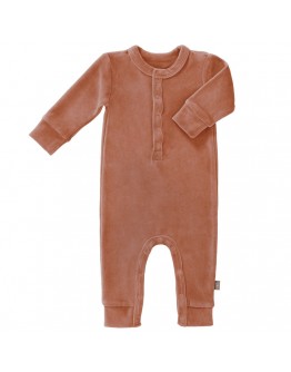 Fresk pyjama baby velours ash rose zonder voet