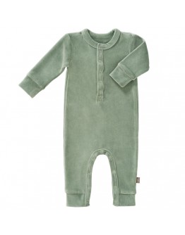 Fresk pyjama baby velours forest green zonder voet
