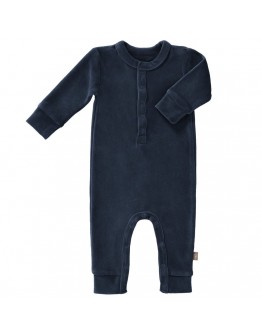 Fresk pyjama baby velours indigo blue zonder voet