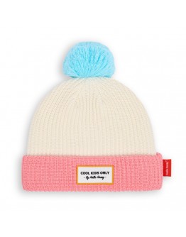 Hello Hossy muts Block pink ice met pompon