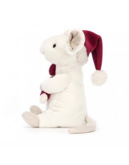 Jellycat Kerst knuffel Merry Mouse candy cane