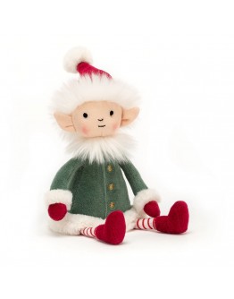 Jellycat Kerst knuffel Leffy de elf small