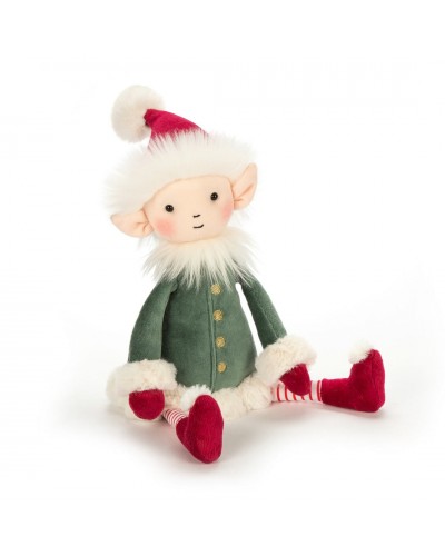 Jellycat Kerst knuffel Leffy de elf medium
