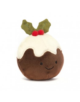 Jellycat knuffel Kerst Festive Folly Christmas pudding mini