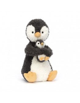 Jellycat knuffel pinguin en baby Huddles