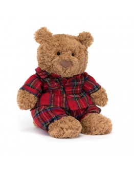 Jellycat Kerst knuffel Bartholomew Bear Bedtime