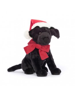 Jellycat Kerstknuffel Christmas Winter Warmer Pippa black Labrador