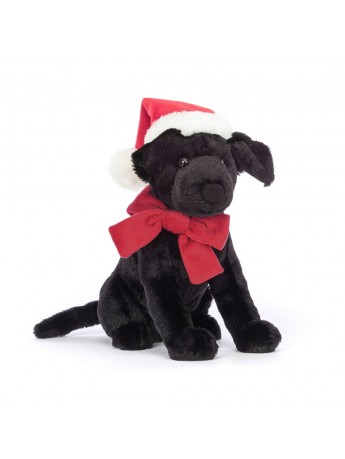 Jellycat Kerstknuffel Christmas Winter Warmer Pippa black Labrador