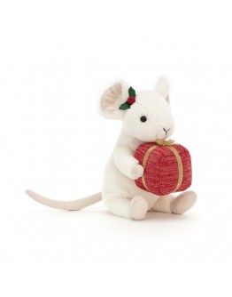 Jellycat Kerst knuffel Merry Mouse Present Christmas