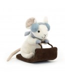 Jellycat Kerst knuffel Merry Mouse Sleighing Christmas