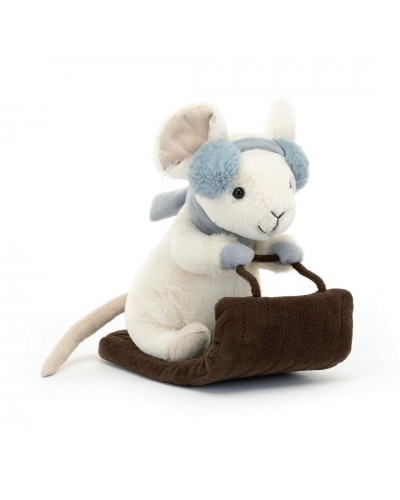 Jellycat Kerst knuffel Merry Mouse Sleighing Christmas