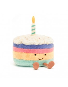 Jellycat knuffel Amuseable rainbow Birthday Cake