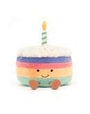 Jellycat knuffel Amuseable rainbow Birthday Cake