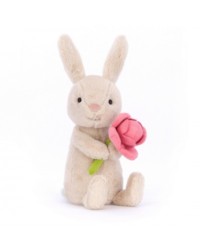 Jellycat knuffel Bonnie konijn met pioen bloem