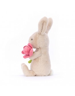 Jellycat knuffel Bonnie konijn met pioen bloem