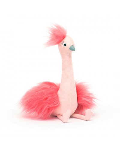 Jellycat knuffel struisvogel Fou Fou Ostrich Pink