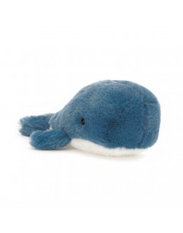 Jellycat knuffel mini walvis Wavelley whale blue