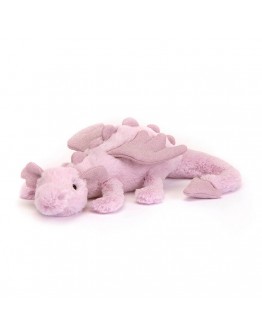 Jellycat knuffel draak Lavender Dragon Little