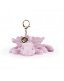 Jellycat sleutelhanger lila draak Lavender Dragon