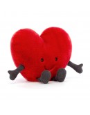 Jellycat knuffel hart Amuseable red heart Large