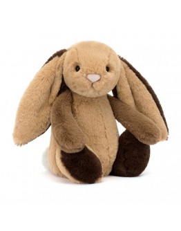 Jellycat knuffel konijn Bashful Patchwork brown Bunny Medium