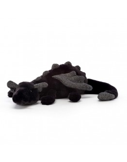 Jellycat knuffel draak Black Onyx Dragon Huge