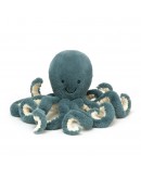 Jellycat octopus knuffel blauw small Storm