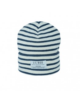 Lil'Boo muts Striped beanie navy-white