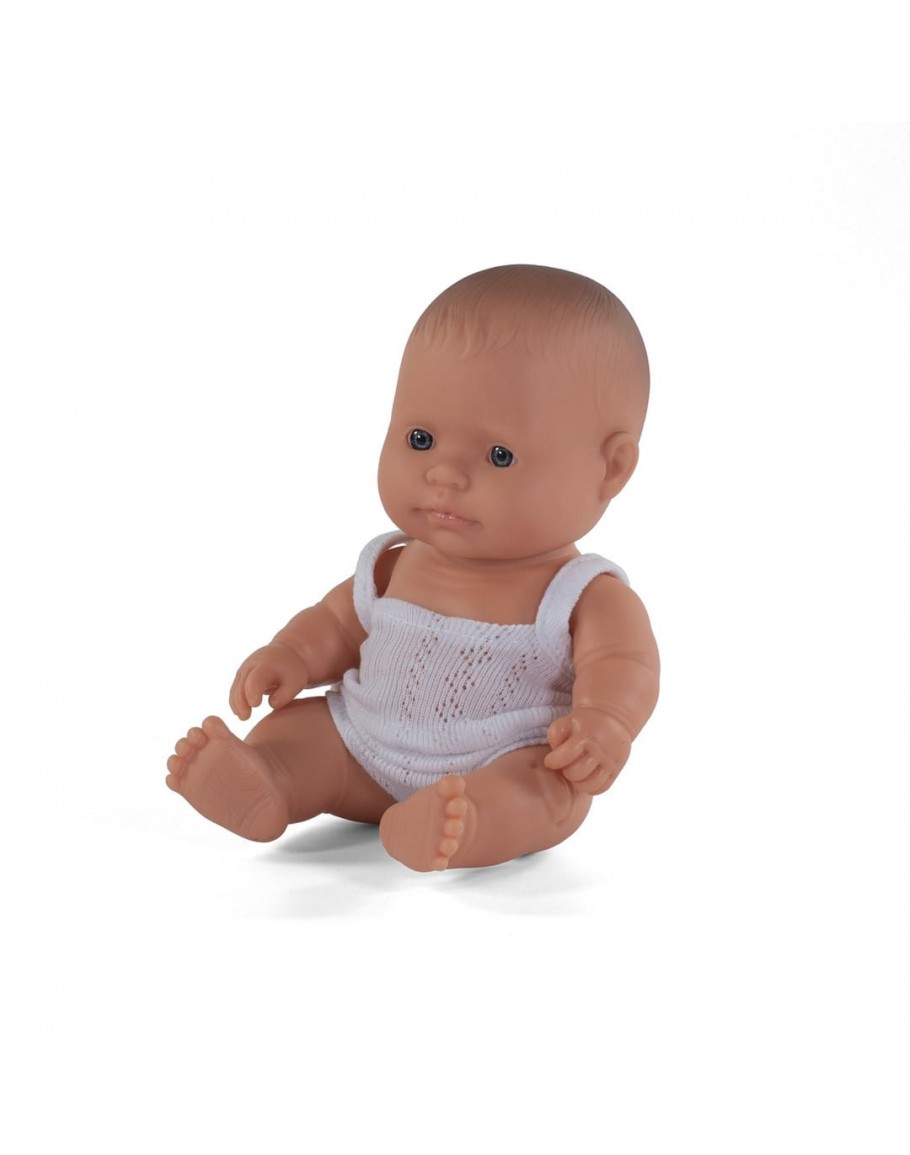 investering Actief Collega Miniland baby pop multicultureel Europese jongen 21cm