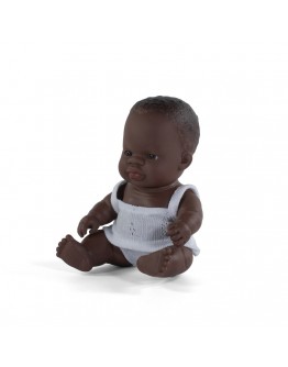 Miniland baby pop multicultureel Afrikaans meisje 21cm