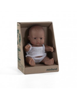 Miniland baby pop multicultureel Latino meisje 21cm