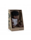 Miniland baby pop multicultureel Afrikaanse jongen 38cm