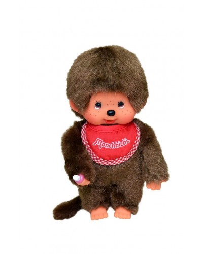 Monchhichi aapje jongen slab rood 20cm