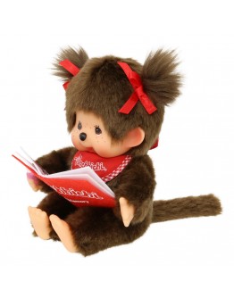 Monchhichi Meisje reading monkey 20cm